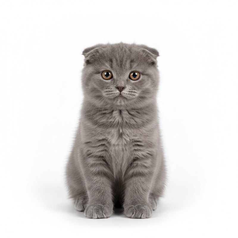 Grey Scottish Fold Kitten