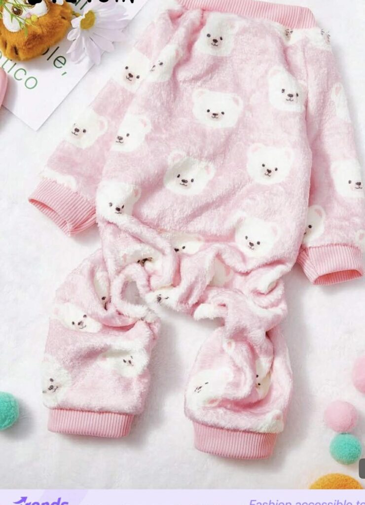 Pink Polar Bear Fleece Jumpsuit – Available in All Sizes! 🐾