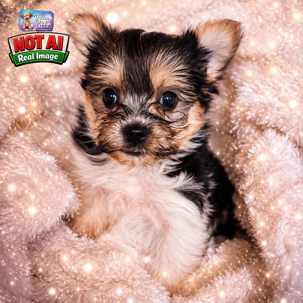 Teacup Morkiepoo Female Puppy. A charming Morkie and Poodle mix with a playful personality and loving temperament.