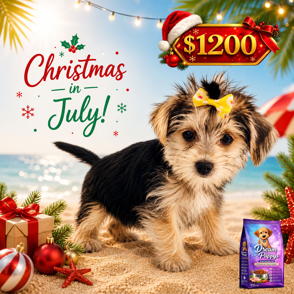 Meet “Gracie”, a Morkie Female Puppy. A Crossbreed between a Maltese and a Yorkshire Terrier.