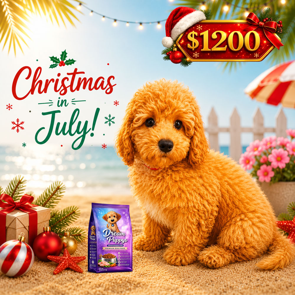 Meet “Drake”, a Mini Golden Doodle Male Puppy.