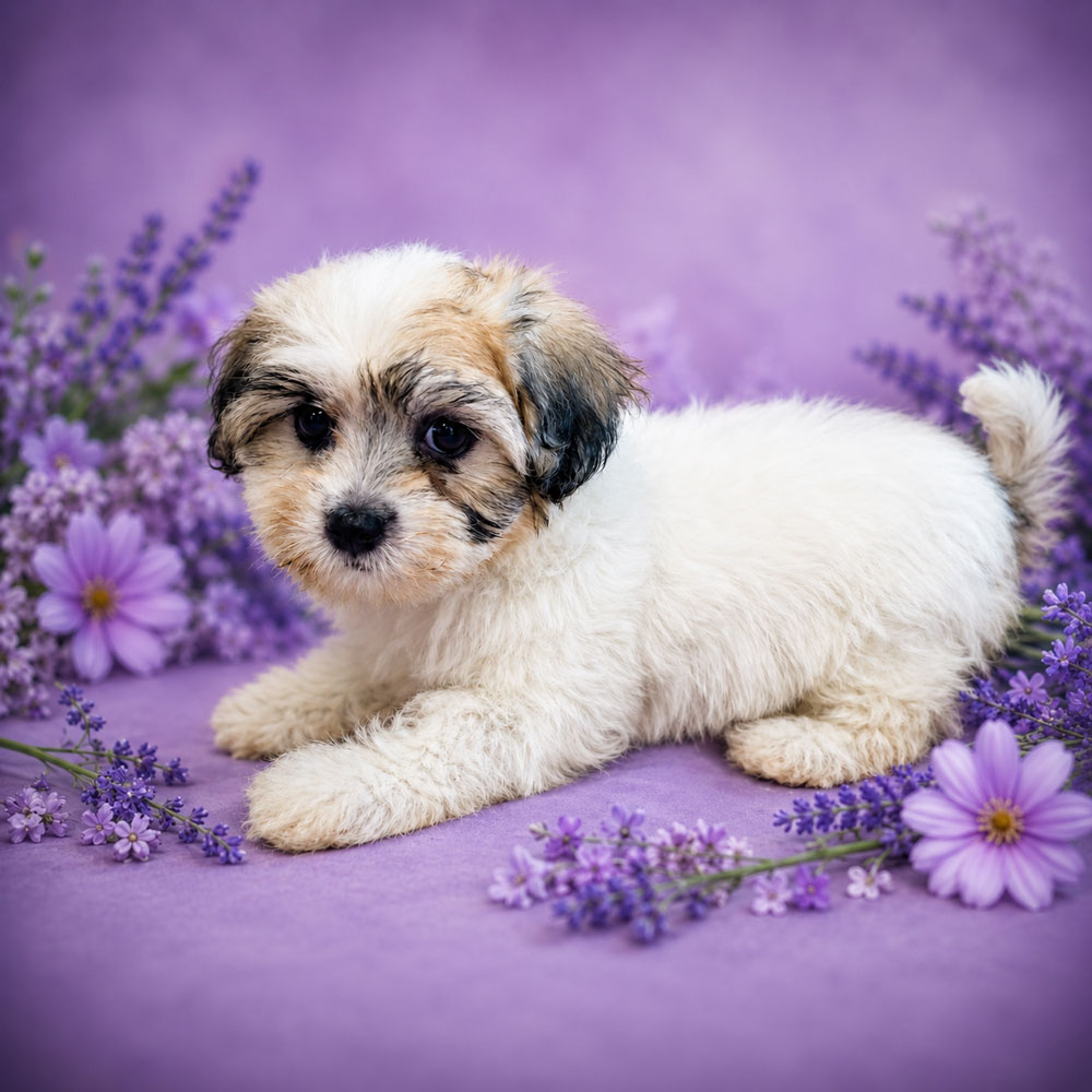 Meet "Abbie", a Teddy Bear Female Puppy. A Crossbreed between a Bichon Frisé and a Shih Tzu.